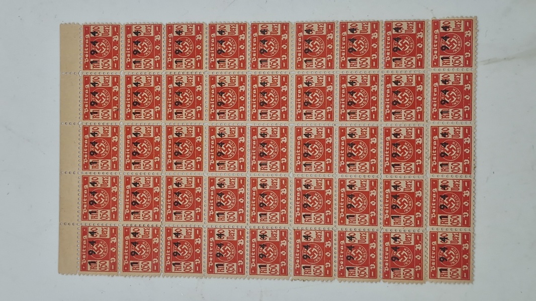 Originalt ark tyske ww2 mærker 