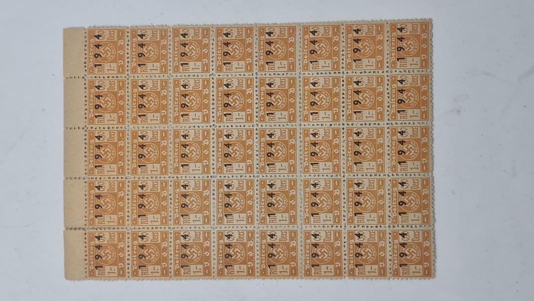 Originalt ark tyske ww2 mærker 