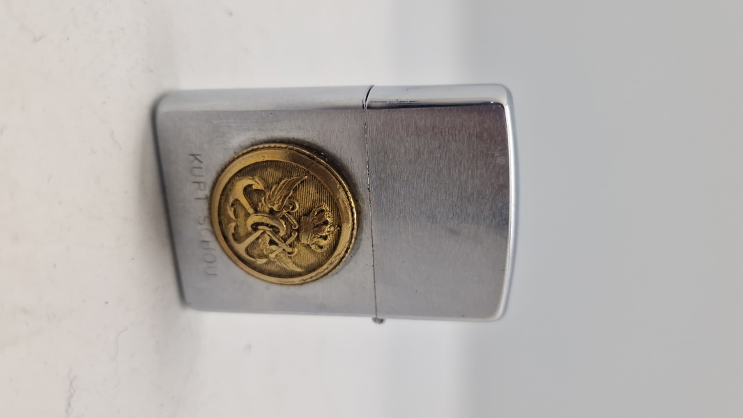 Zippo lighter med knap fra DSB’s færger 