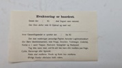 Original dansk evaluerings seddel ww2, ubrugt