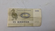 Original dansk 10 krone seddel