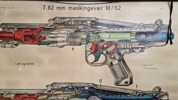 Undervisnings planche, let maskingevær M/62