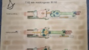 Undervisnings planche, let maskingevær M/62