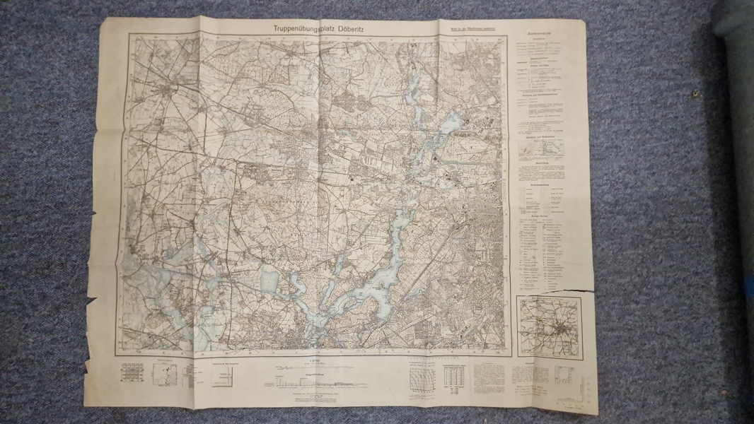 Originalt kort over Truppenübungsplatz Döberitz