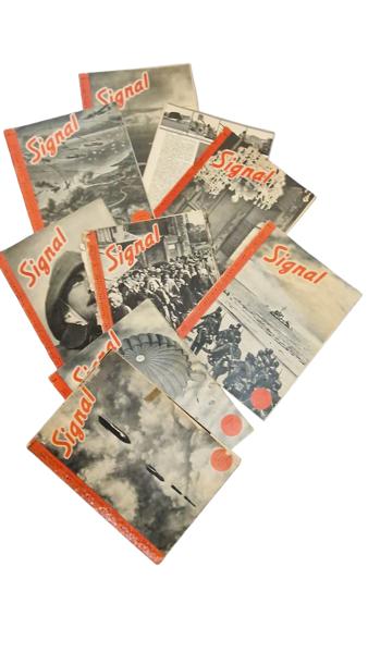 Samling originale ww2 signalblade 