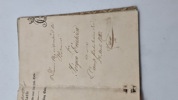 Original “Skudsmaalsbog for Mandfolk" fra 1838. En skudsmålsbog var en obligatorisk kontrolbog for tjenestefolk (også kaldet tyende) i Danmark fra 1833 til 1921. 