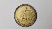 Original 20 lire mønt med motiv af Mussolini 