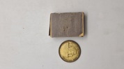 Original 20 lire mønt med motiv af Mussolini 
