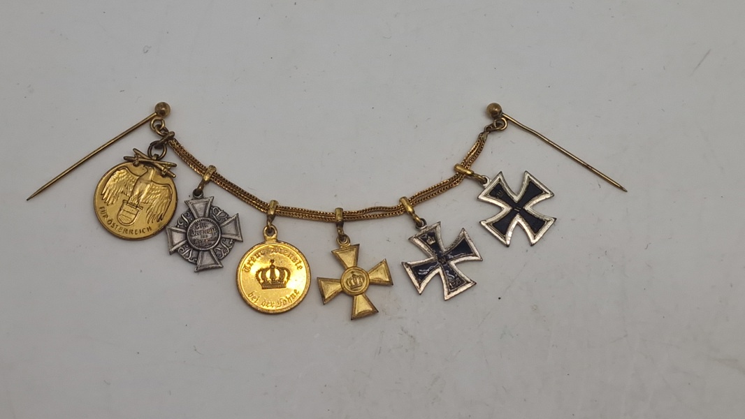 Original tysk ww1 miniture ordenskæde 