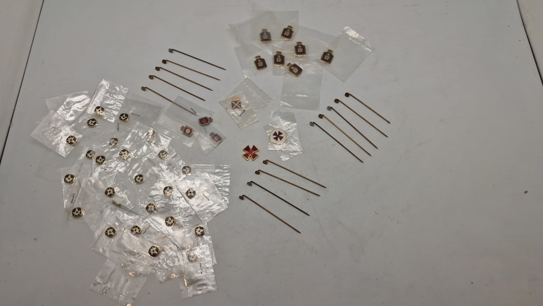 Samling Frimurer pins 