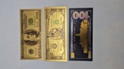 Forgyldte reklame dollar sedler 