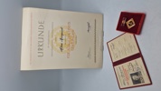Original Aktivist der sozialistischen Arbeit, med urkunde samt id kort