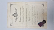 Original Commemorative Medal for den Italo-Tyrkiske Krig samt urkunde