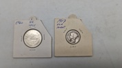 To stk sølvmønter