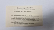 Original evakueringsseddel, ww2