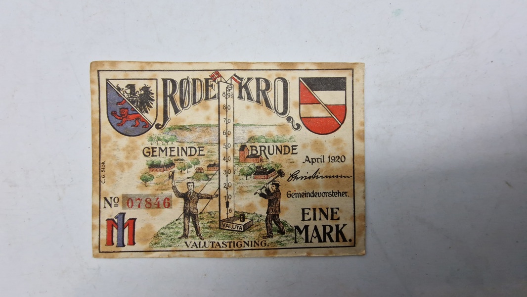 Original nødseddel, Rødekro