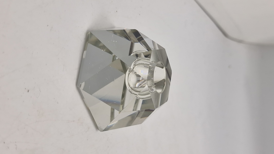 Lysestage, krystalglas