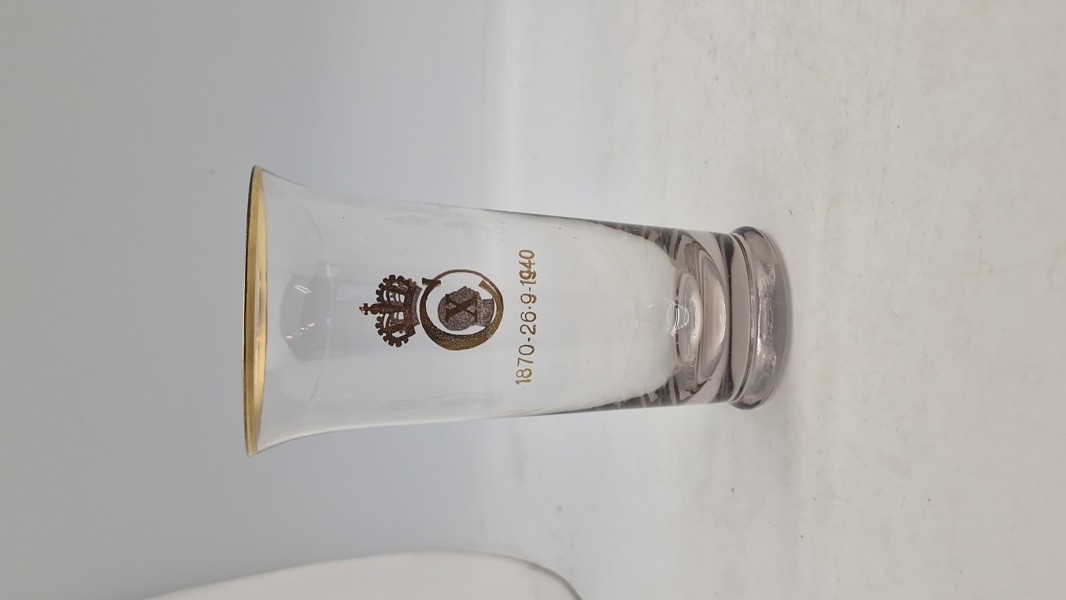 Sjældent Kong Christian X jubilæums glas