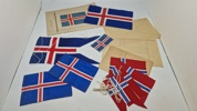 Samling originale miniature faner, Island og Norge