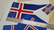Samling originale miniature faner, Island og Norge