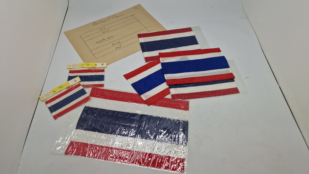 Samling originale miniature faner, Thailand 