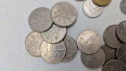 Samling originale israelske shekel, som er Israels officielle valuta