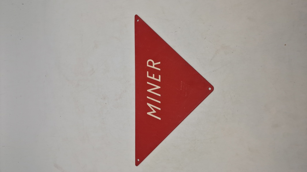 Originalt dansk mine skilt 