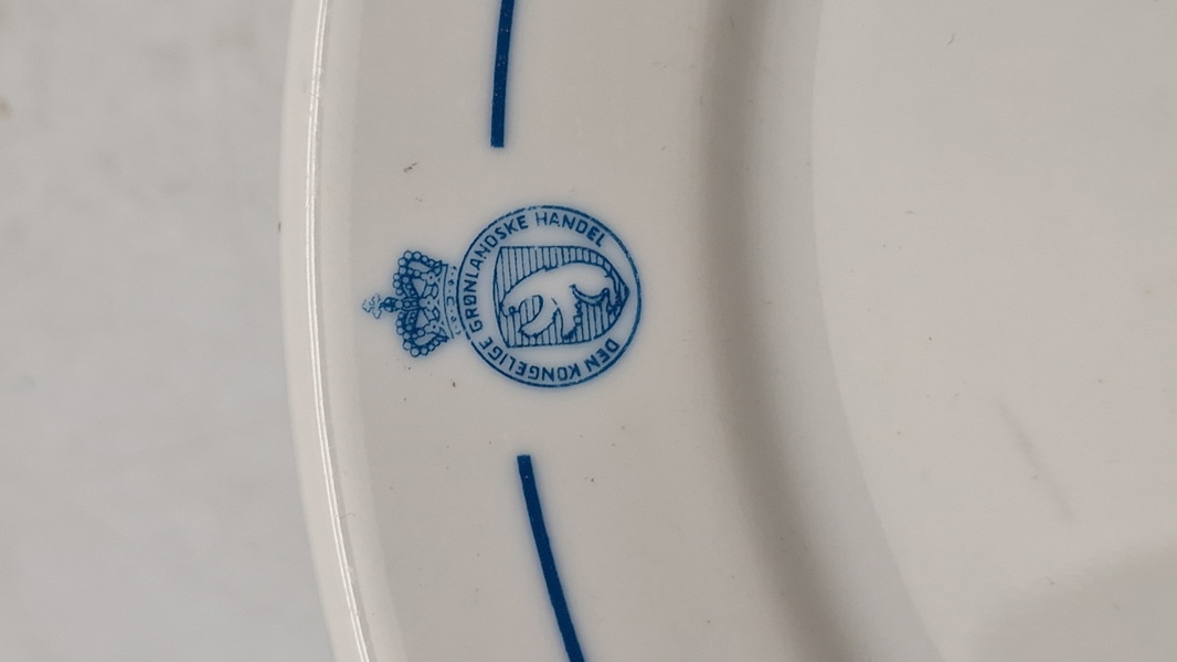 Original tallerken fra Kongelig Grønlandsk Handel 