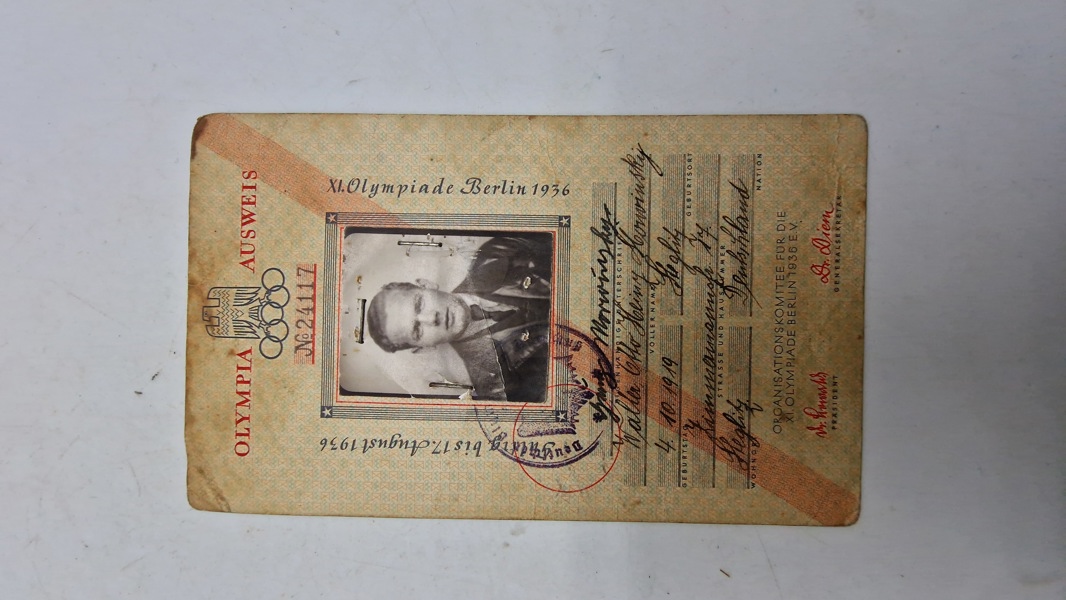 Originalt ID fra olympiaden Berlin 1936