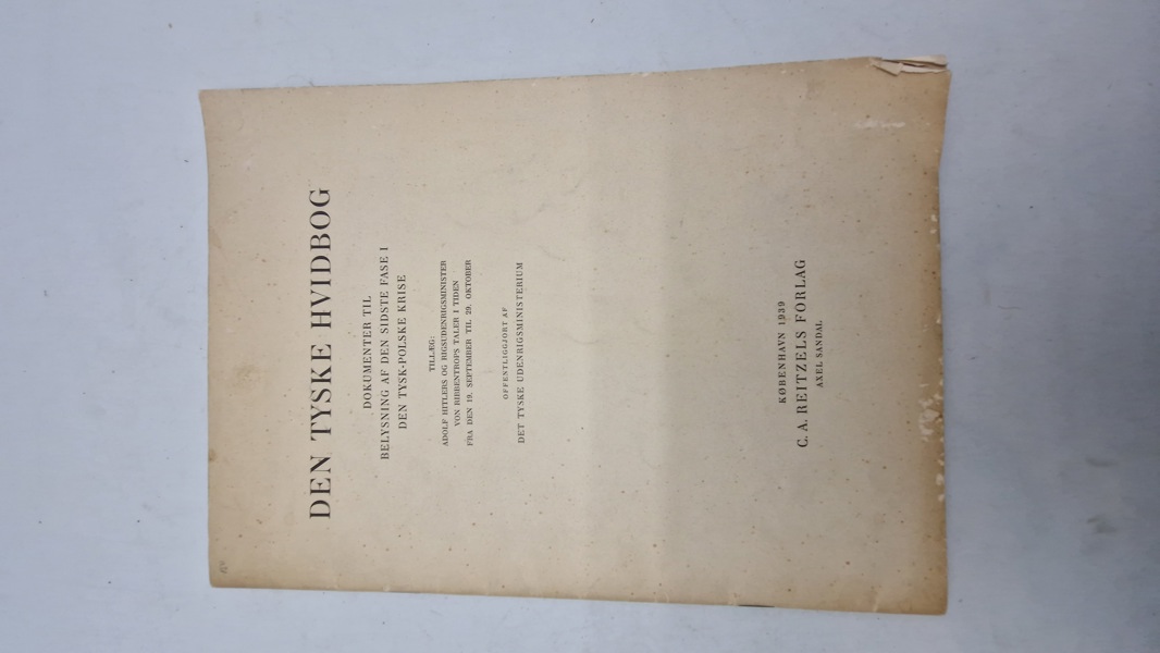 Den tyske hvidbog, 1939 