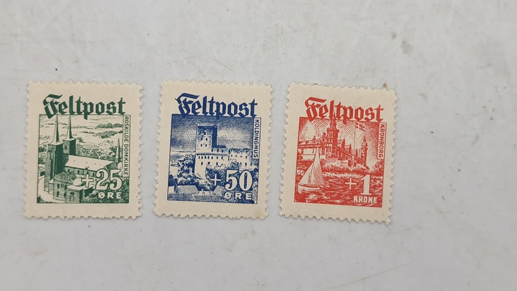 Dansk producerede feltpost frimærker, ww2 - originale???