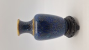 Kinesisk Cloisonne vase med fod