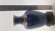 Kinesisk Cloisonne vase med fod
