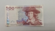Original svensk 500 krone seddel 