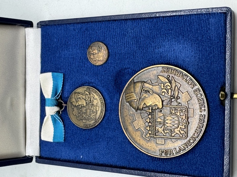 Originalt sæt For long-term loyalty cooperation 25 years Bavaria Chamber of Commerce Munich Upper Bavaria