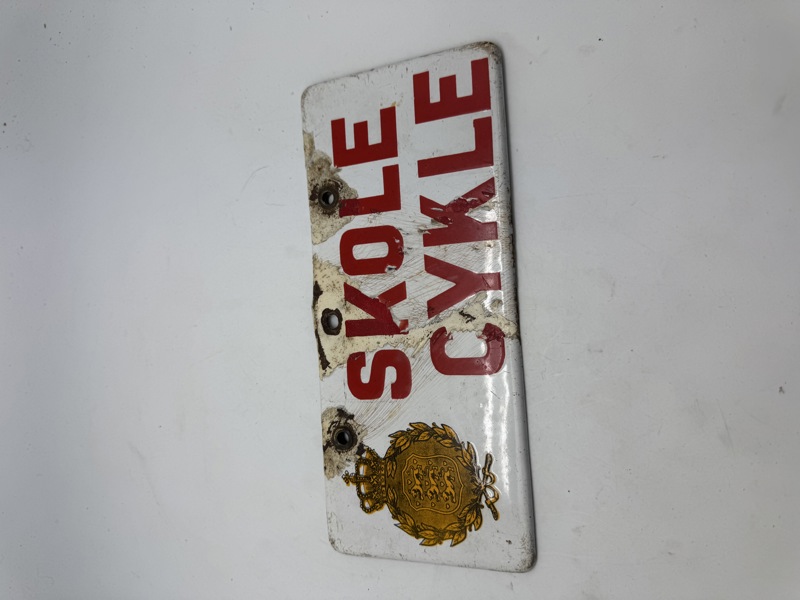 Sjælden original nummerplade for motor cykel (hæren)