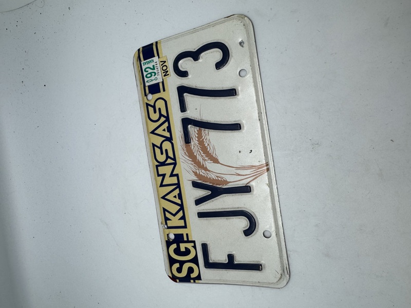 Original amerikansk nummerplade - Kansas