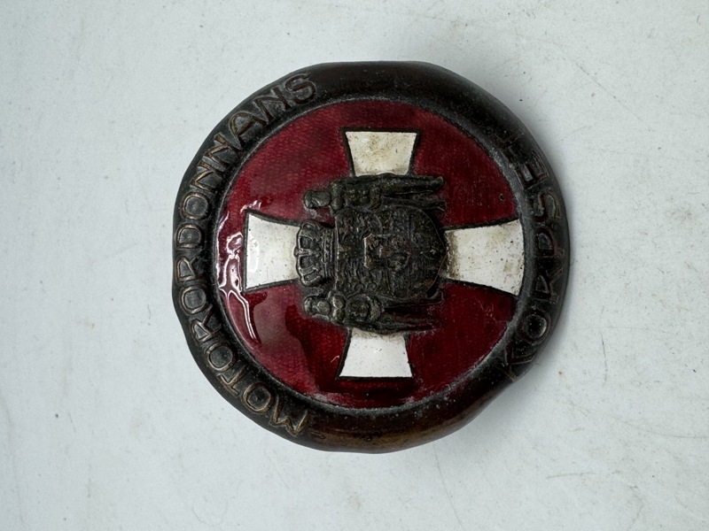 Sjælden originalt Motorcykel skilt fra Motorordonans korpset