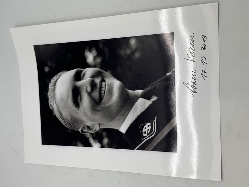 Originalt signeret foto af Søren Kam Schalburgkorpset (signatur original) A4 størrelse