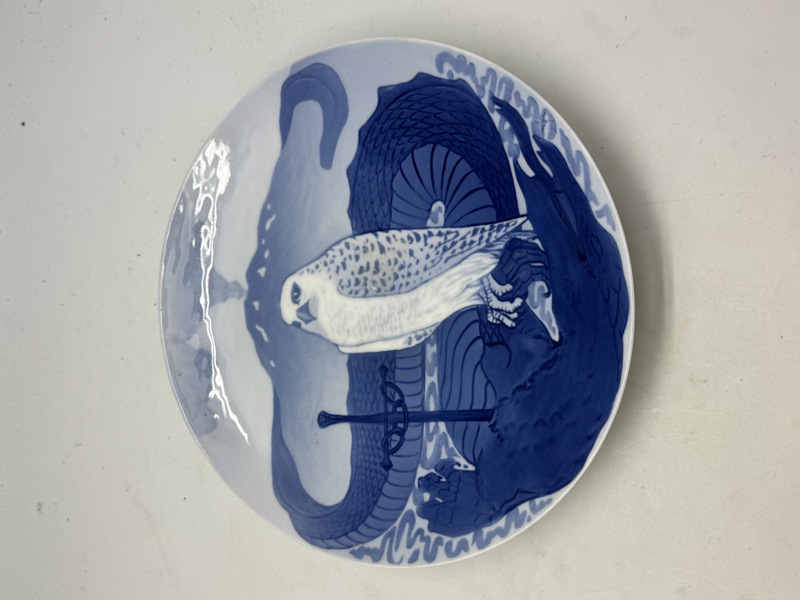 Original Royal Copenhagen plakette fra 1898 - udgivet af Odd Fellow logen