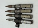 Samling 2.verdenskrigs kaliber 50 eksercerpatroner