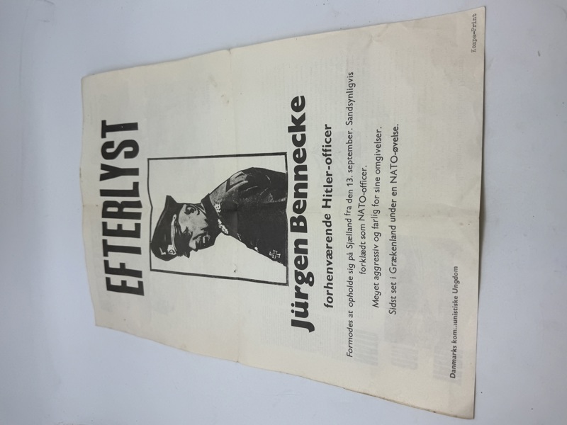 Sjælden original flyer fra Danmarks kommunistiske parti