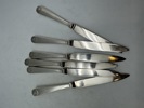 Samling frugtknive af nysølv. Godt stemplede
