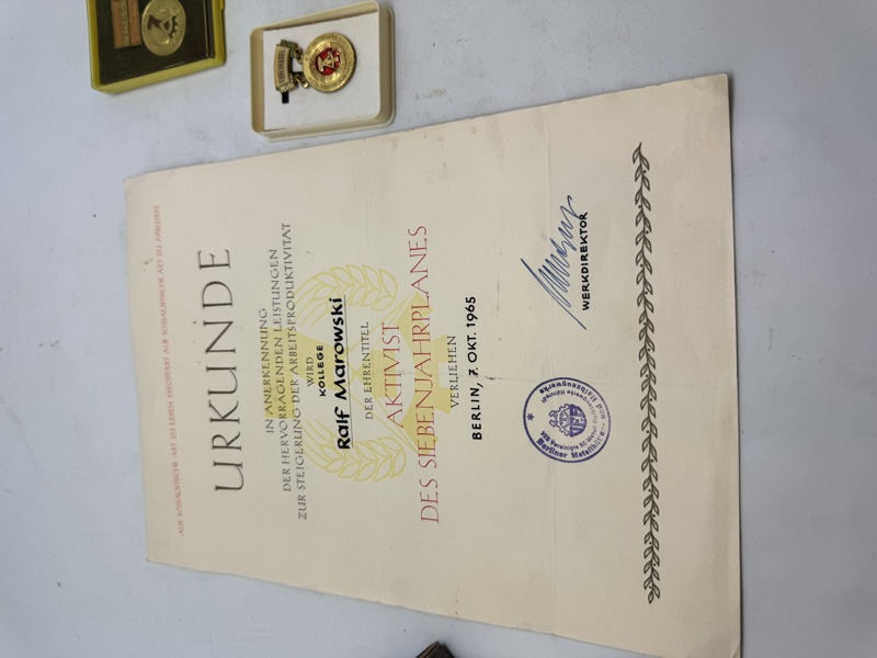 Lot DDR medaljer samme mand