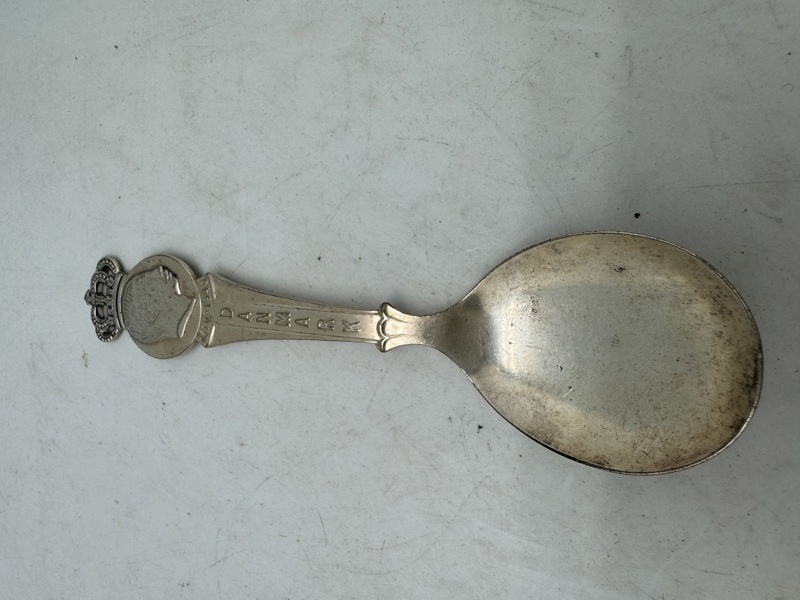 Original kong Chr X jubilæumsske, nysølv