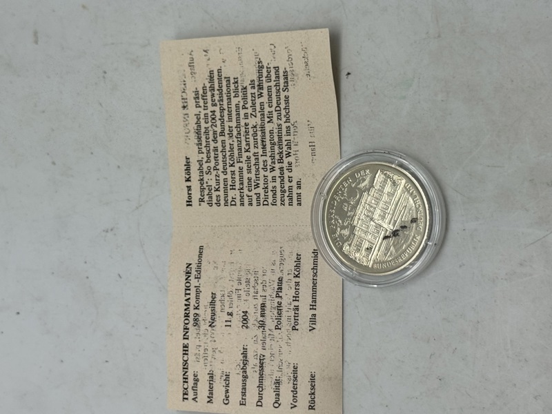 Original tysk medalje token med certifikat