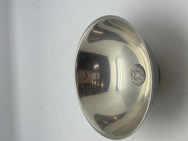 Skål fra kolonihaveforbundet i Danmark af nysølv