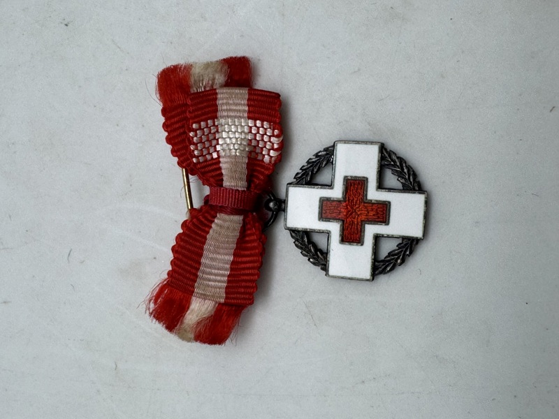 Sjælden original miniature medalje, Dansk Røde Kors 1939-1945