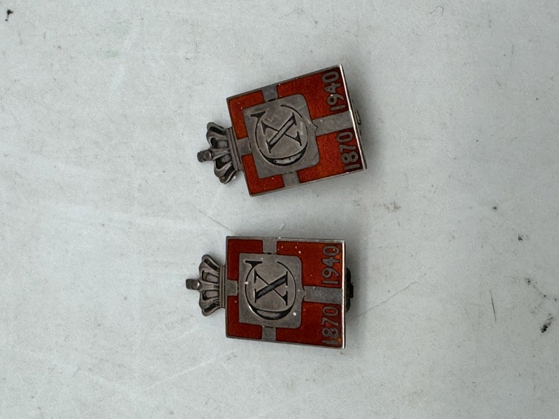 Originale Georg Jensen kongemærker, sølv