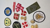 Lot originale patches Livgarden  og emblemer af militær oprindelse